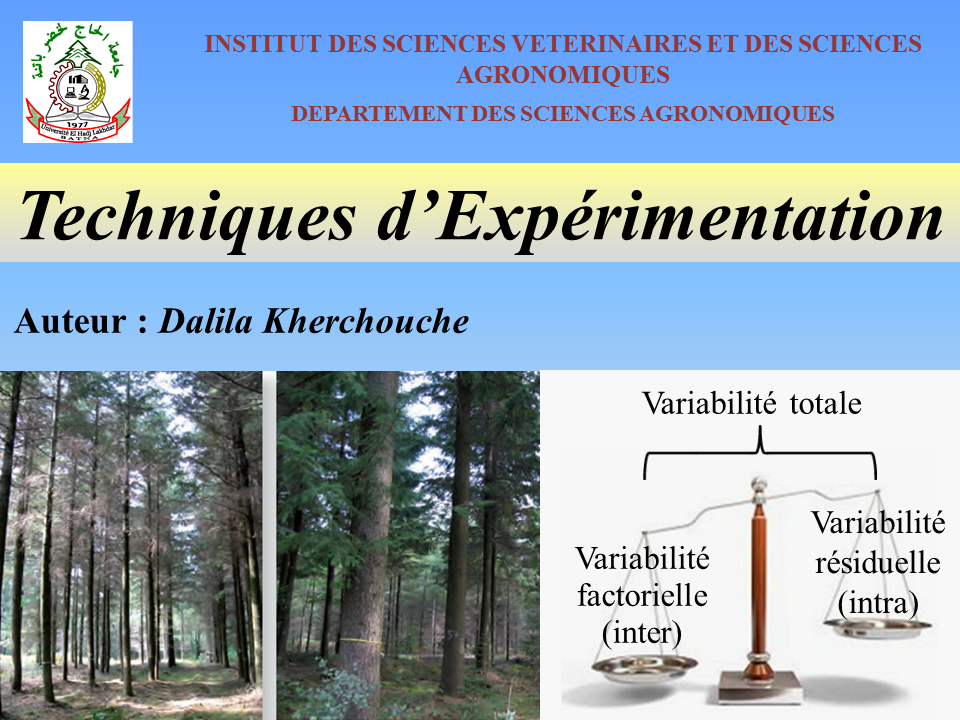 Techniques d'expérimentation 